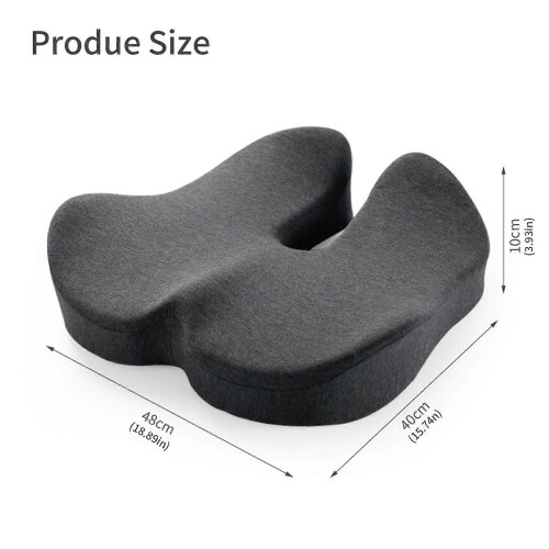 (Corn Color Patch) Extra Thick Car Seat Cushion with High Density Foam Support Tailbone Relief Anti Slip Base for Long Sitting 1