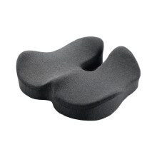 (Dark gray) Extra Thick Car Seat Cushion with High Density Foam Support Tailbone Relief Anti Slip Base for Long Sitting