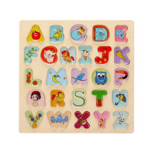 Educational Puzzle Toy Alphabet Learning Toy Wooden Board Puzzle Learning Teaching Props Parent-Kids Interactive Toy