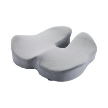 (Light gray) Extra Thick Car Seat Cushion with High Density Foam Support Tailbone Relief Anti Slip Base for Long Sitting