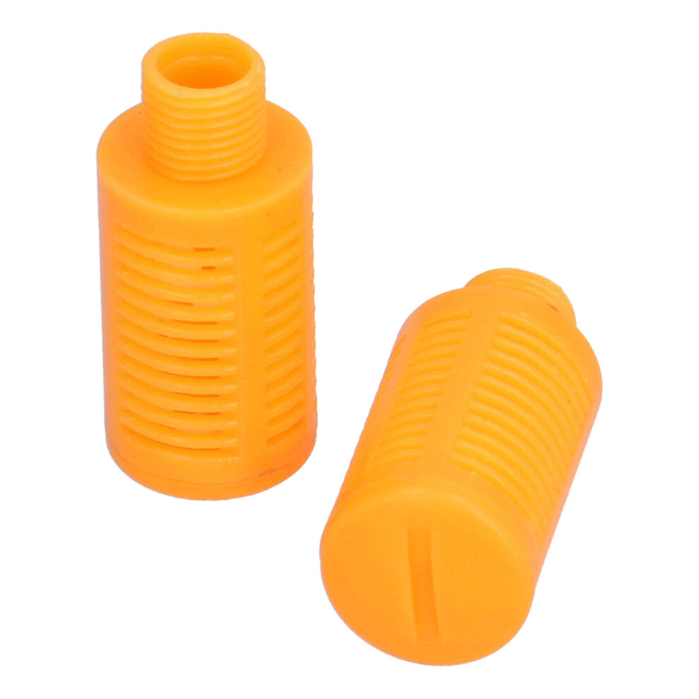 Plastic Pneumatic Muffler Flow Control, G1/8-G1/2, 50Pcs Orange 9481377198391