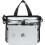 Clear cosmetic bag with removable and adjustable shoulder strap (Black) 5