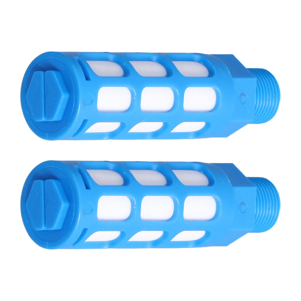 Plastic Pneumatic Muffler Flow Control Exhaust Silencer Blue G3/8 25Pcs 9471377198729