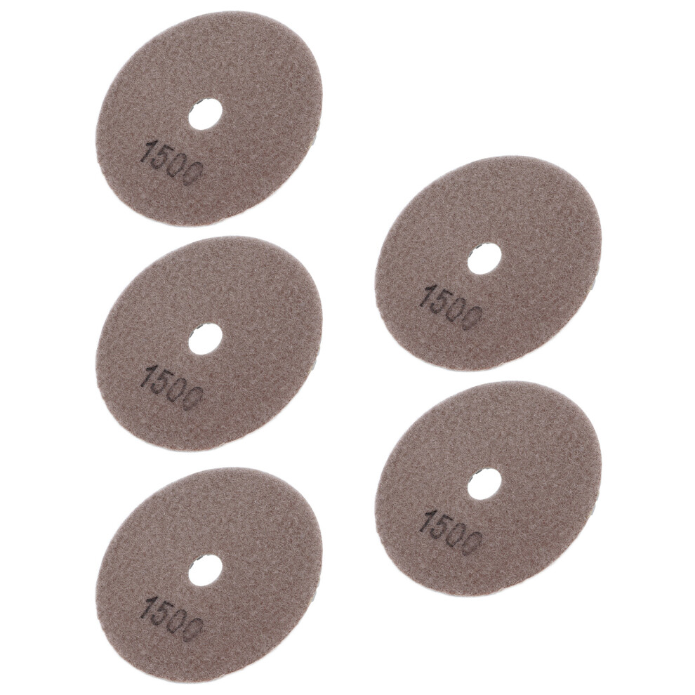 Soft Grinding 4In 1500 Grit Wet Polishing Pads For Stone & Tile - 5Pcs 5011377198561