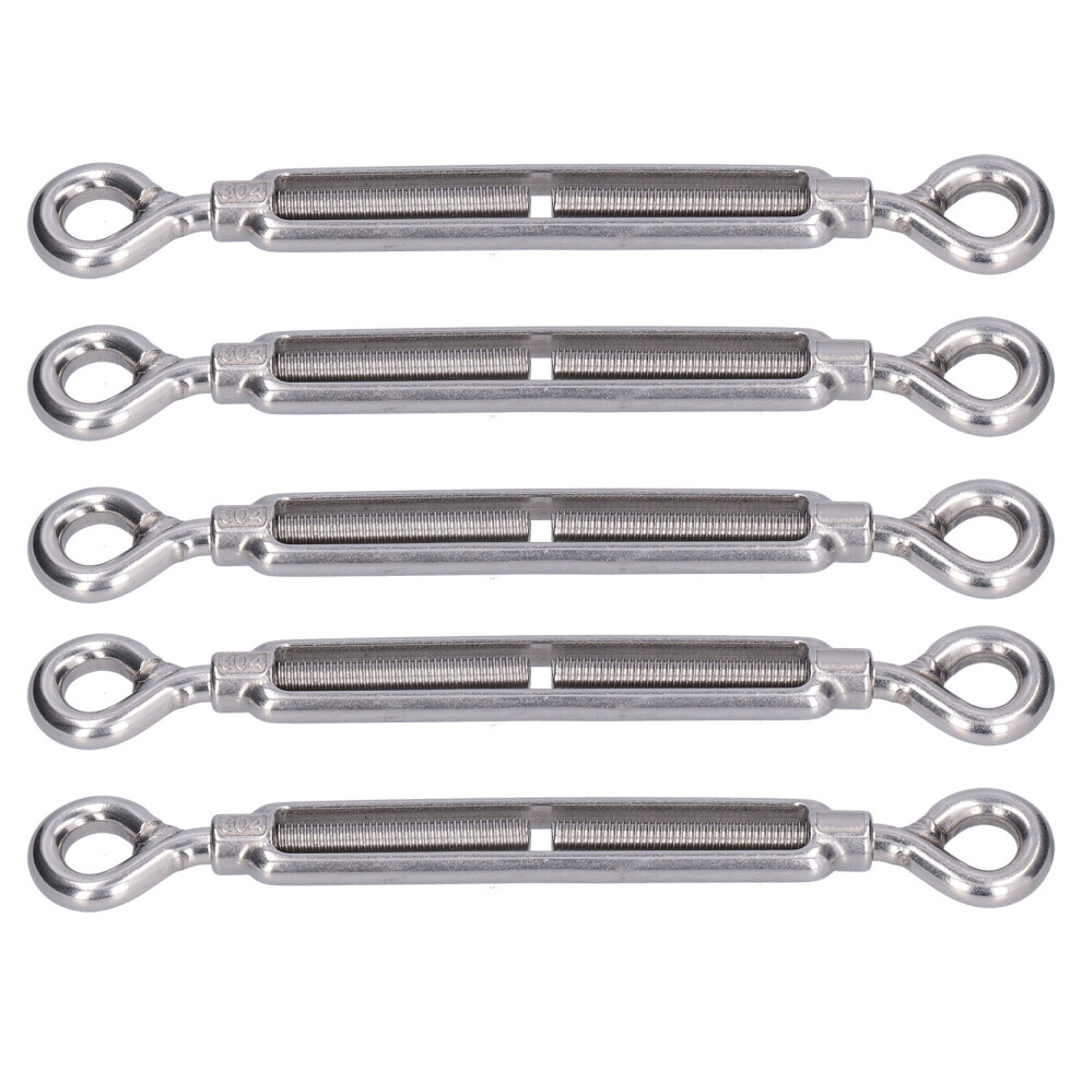 5Pcs Stainless Steel M6 Turnbuckle Eye And Eye For Shade Sail Rope Tensioning 8471382395725