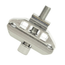 Aluminium Alloy Seatpost Clamp Head for Bicycle, Silver, Screw Included, Compatible with Most Saddles