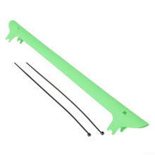 Plastic Rear Fork Chain Protector With Locking Straps For Mountain Bike, Road Bike, Folding Bike Chainstay Coverage Green