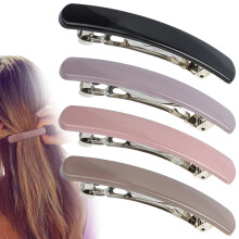 4 agrafe mate pentru femei, agrafe de păr cu suprafață lucioasă și design cu bandă antiderapantă pentru un accesoriu de păr elegant și sigur