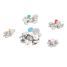 Boutons recouverts avec dos métallique, kit de broderie et de tuftage à faire soi-même, outils de couture de qualité supérieure, comprenant tout