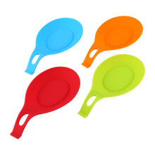 Heat Resistant Silicone Spoon Rest, TOUCH-SAFE for Kitchen Counter and Stovetop Use (2PCS)