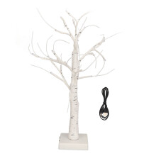 Adjustable Branches Eco-friendly Battery Powered Timer LED Pre-lit Birch Bonsai Tree Flexible Branch Warm White LEDs Artificial Mini Christmas Tree