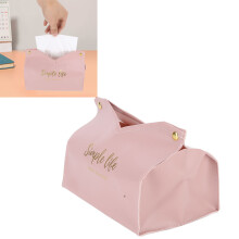 Vintage Kunstleder-Tissue-Tasche, Pink, 19x12x12,5 cm