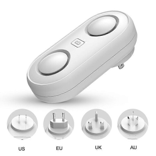 (White) BG312 Smart Double Horn Ultrasonic Mosquito Repeller Multifunctional Electronic Mosquito Repeller EU Plug 2