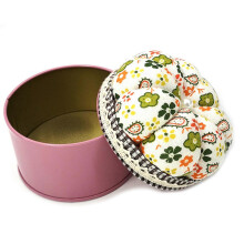 (Style A) Flower Pin Cushion with Metal Storage Box Sewing Pin Holder for Sewing Thread Quilting Pin and Crafting Accessories