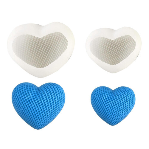 (A) for Creative Grid Heart Shape Pastry Tools Press Baking Utensils Friendly for Baking Tools Cute Gift for Valentine's Day 2