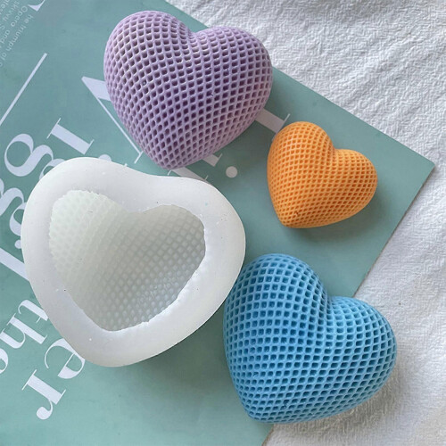 (B) for Creative Grid Heart Shape Pastry Tools Press Baking Utensils Friendly for Baking Tools Cute Gift for Valentine's Day 2