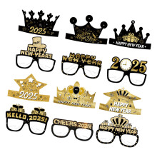 New Year Paper Hat and Glasses Party Set 2025 Celebration
