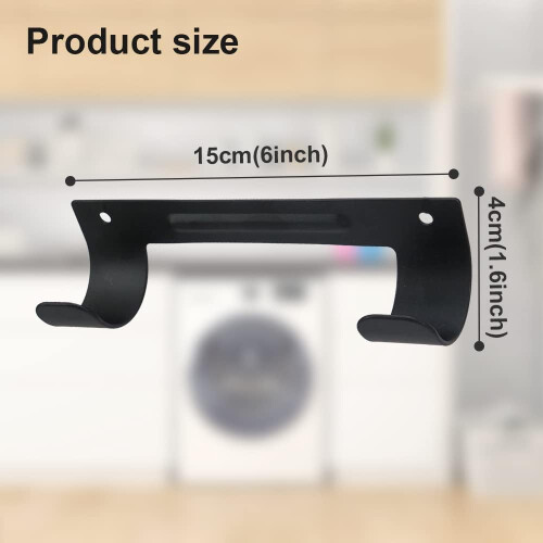 Ironing Board Hanger Wall Mount Ironing Board Holder Black 2 Pack Laundry Room Organizer 2