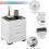 (White New) Bedside Table Nightstand Charging 3