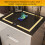 (White New) Bedside Table Nightstand Charging 5