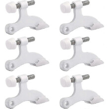 6 Pack Heilwiy Hinge Pin Bright Brass Door Stopper, Gold Door Stops, Adjustable Deluxe Heavy Duty Gift