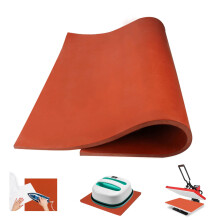 Silicone Heat Press Mat 10x12 Inch, 0.3 Inch Thick, Red Sublimation Silicone Mat Replacement Pad For Heat Press Machine