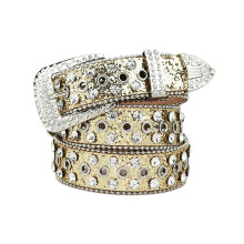 (M, Gold) Gothic Waist Belts for Jeans Studded Belt for Punk Girls Street Impressive Gothic Style Stage Street Dance  Silver S