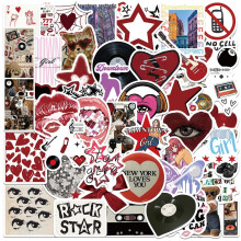 50 Pcs Y2K Retro Aesthetic Vinyl For Water Bottle, Laptop, Guitar, Skateboard, Teens And Adults
