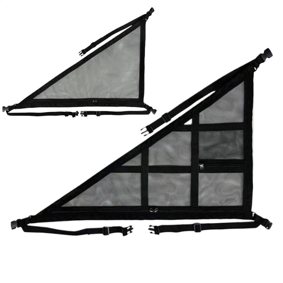Car Ceiling Cargo Net Organizer With Doublelayer Mesh For Suv Roof Storage, Adjustable Straps, 90X65cm Black 9382693498984