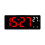 (red light) Contemporary Electronic Clock with Easy Operations Features Alarm Temperature and Calendar Functions 1