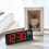 (red light) Contemporary Electronic Clock with Easy Operations Features Alarm Temperature and Calendar Functions 3