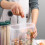 (Orange) 2500ml 2 Grid Plastic Food Storage Container Crisper Box Grain Sealed Organizer  Orange 4