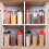 (Orange) 2500ml 2 Grid Plastic Food Storage Container Crisper Box Grain Sealed Organizer  Orange 2