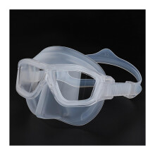 Diving Masks Anti-Fog Large Frame Full Face Snorkeling Goggles for Scuba Diving and Free Diving, Model 6775 Transparent