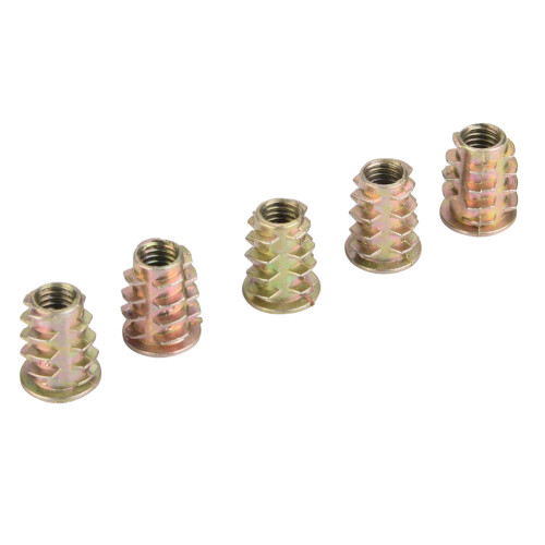 50Pcs M6x15 Zinc Alloy Hex Socket Insert Nuts for Woodworker Projects