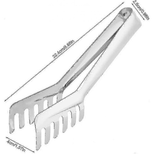 Stainless Steel Spaghetti Tongs - Pasta Cooking Tool 2
