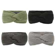 Paraorecchie caldi, fascia per capelli lavorata a maglia per donna, fascia per capelli in pile lavorata a mano, fascia per capelli lavorata a maglia