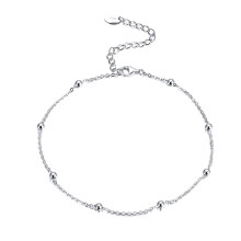 Hypoallergenic Anklet For Women, Lightweight Dainty Chain With Lobster Claw Clasp, Sterling Silver Adjustable Foot Jewelry, Nickel Free Tarnish Resist