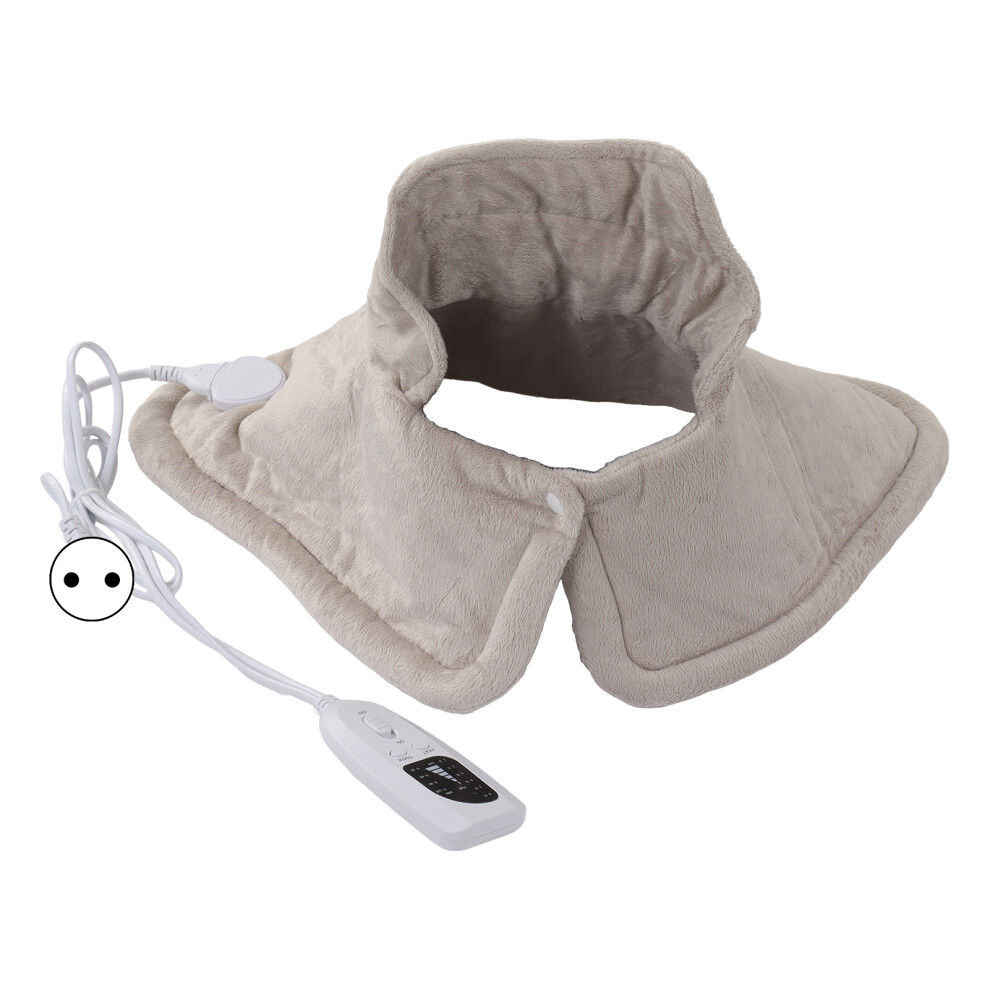 Weighted Electric Heated Wrap For Neck Shoulder Heating Pad With Temperature Adjustable 3 Heat Setting Auto Shut Off Even Heating Machine Washable