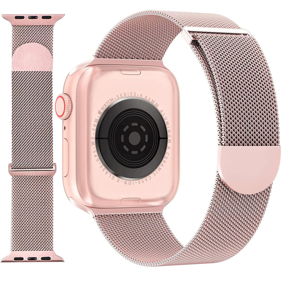 Magnetic Clasp Watch Band For Apple Watch, Stainless Steel Mesh Milanese Loop With Adjustable Fit, Secure Magnetic Closure Lightweight And Comfortable 9190834797861