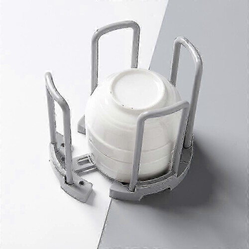 Kitchen Drainer Rack Rice Bowl Inverted Storage Rack Retractable Drainer Rack Shelf Removable Dishwasher Rack, Gray
