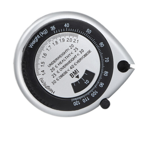 Taillenumfang- & Körperfett-Messband, retractables Doppelmaßband 1,5 m 2