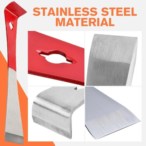 Stainless Steel Pry Bar Scraper Set Baseboard Trim Puller Crowbar Nail Puller Small Flat Pry Bar Prying Scraping Tool Silver 1