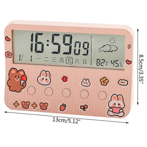 (Green) for Smart Alarm Clock Bedside Desk Table Electronic Clock Snooze Nightlight Cloc  White 1