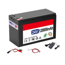 24V 120Ah Battery 6S3P Ebike Lithium Battery With BuiltIn BMS Waterproof PVC Battery For Ebikes Scooters With Charger