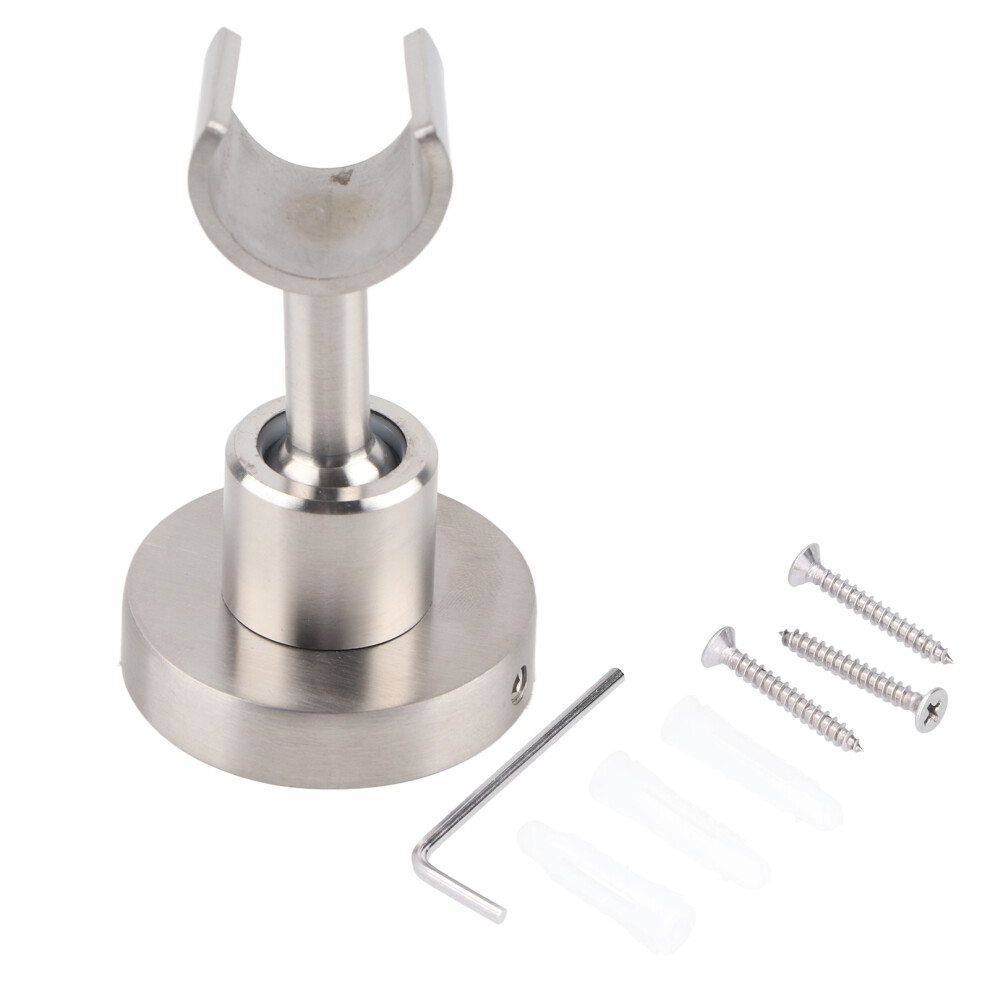 Shower Head Holder Adjustable 360 Swivel Ball Connection Premium 304 Stainless Steel Wall Mount Shower Wand Holder Brushed Nickel Finished 9358999875026