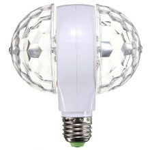 Bombilla LED giratoria tipo bola para escenario, luz de escenario, color RGB, casquillo E27, fácil de usar, doble cabezal, bajo consumo de energía,