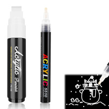 2er-Pack Kreidestifte, Acryl-Kreidemarker für Fenster, geeignet für Tafeln, zum Schreiben, für Fenster, Glas, Keramik und Spiegel (15 mm)