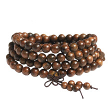 Náramek z modlitebních korálků 108Mala, 8mm korálkový náramek z přírodního dřeva, tibetský buddhistický meditační korálkový