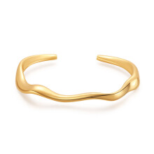 Verstellbares, tropfenförmiges Goldarmband für Damen, klobiges, offenes Armreif-Design, modischer Goldschmuck, zierliche Goldarmreifen für Damen,